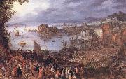 BRUEGHEL, Jan the Elder The Large Fishmarket oil painting artist